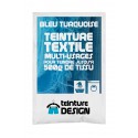 Teinture textile bleu turquoise