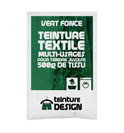 Teinture textile vert foncé